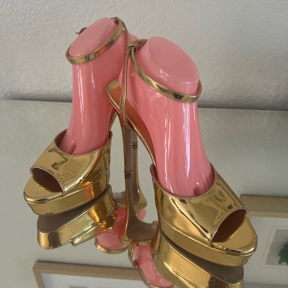 Gold Ankle Strap Sandals